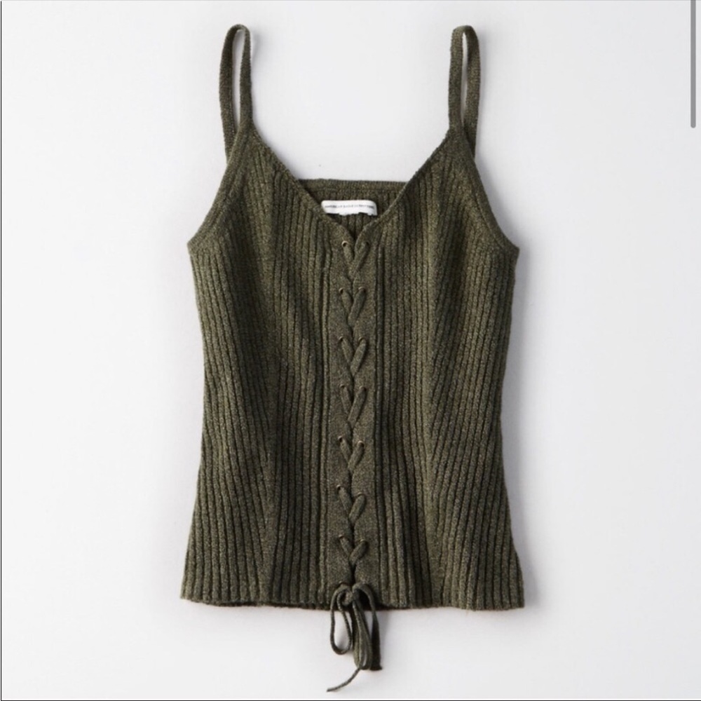 NWT American Eagle Lace Up Knit Tank